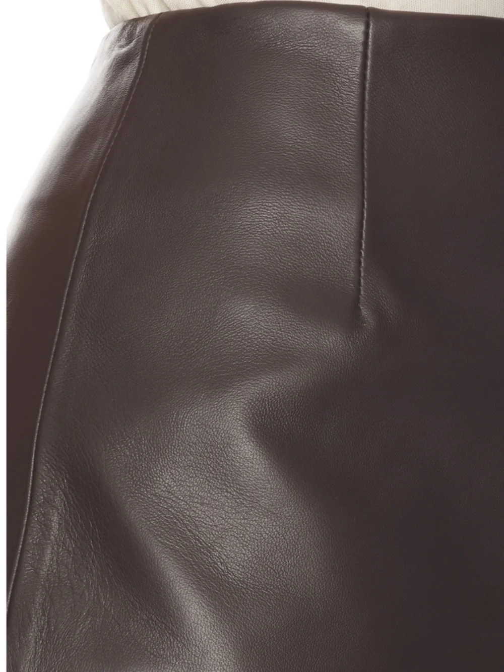 Camila Coelho Elia Leather Shorts in Chocolate Brown Espresso Size Large $369 - Picture 3 of 13